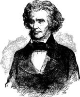 John c. Calhoun, wijnoogst illustratie vector