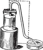 overhevelen of overhevelen wijnoogst gravure vector