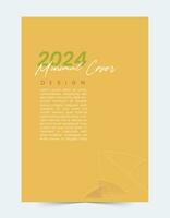 2024 minimaal Hoes modern sjabloon reeks vector ontwerp