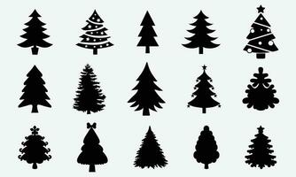 Kerstmis bomen silhouet vector, grafiek vector