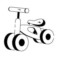 modieus baby fiets vector