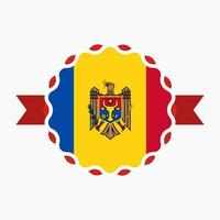 creatief Moldavië vlag embleem insigne vector