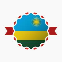 creatief rwanda vlag embleem insigne vector