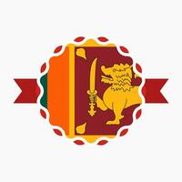 creatief sri lanka vlag embleem insigne vector