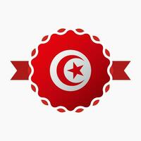 creatief Tunesië vlag embleem insigne vector