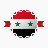 creatief Syrië vlag embleem insigne vector