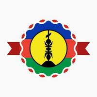 creatief nieuw Caledonië vlag embleem insigne vector