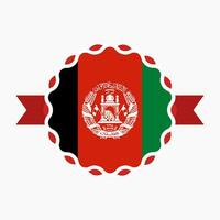 creatief afghanistan vlag embleem insigne vector