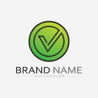 vinkje symbool en logo icoon vector