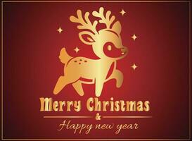 vorstelijk karmozijn viering, vrolijk Kerstmis en gelukkig nieuw jaar elegantie, Kerstmis kaart vector