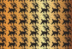 gouden rendier elegantie, feestelijk patroon met verguld rendier, patroon vector