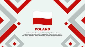 Polen vlag abstract achtergrond ontwerp sjabloon. Polen onafhankelijkheid dag banier behang vector illustratie. Polen sjabloon