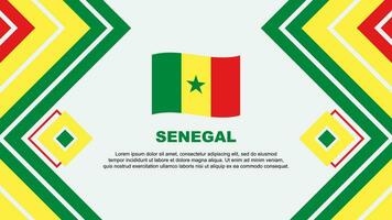 Senegal vlag abstract achtergrond ontwerp sjabloon. Senegal onafhankelijkheid dag banier behang vector illustratie. Senegal ontwerp