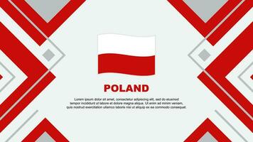 Polen vlag abstract achtergrond ontwerp sjabloon. Polen onafhankelijkheid dag banier behang vector illustratie. Polen illustratie