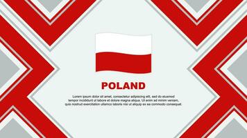 Polen vlag abstract achtergrond ontwerp sjabloon. Polen onafhankelijkheid dag banier behang vector illustratie. Polen vector