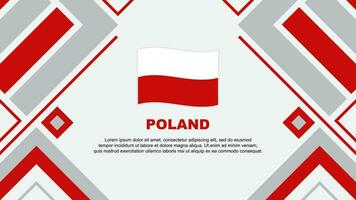 Polen vlag abstract achtergrond ontwerp sjabloon. Polen onafhankelijkheid dag banier behang vector illustratie. Polen vlag