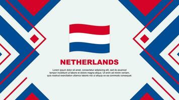 Nederland vlag abstract achtergrond ontwerp sjabloon. Nederland onafhankelijkheid dag banier behang vector illustratie. Nederland illustratie