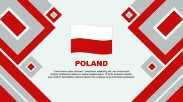 Polen vlag abstract achtergrond ontwerp sjabloon. Polen onafhankelijkheid dag banier behang vector illustratie. Polen tekenfilm