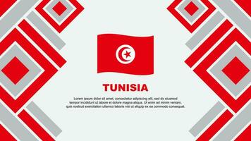 Tunesië vlag abstract achtergrond ontwerp sjabloon. Tunesië onafhankelijkheid dag banier behang vector illustratie. Tunesië