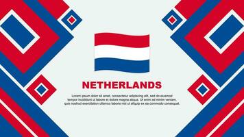 Nederland vlag abstract achtergrond ontwerp sjabloon. Nederland onafhankelijkheid dag banier behang vector illustratie. Nederland tekenfilm