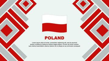 Polen vlag abstract achtergrond ontwerp sjabloon. Polen onafhankelijkheid dag banier behang vector illustratie. Polen