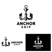 anker logo gemakkelijk elegant ontwerp marinier schip vector icoon symbool illustratie