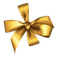 vector goud linten en bogen voor omhulsel Cadeau doos Aan wit