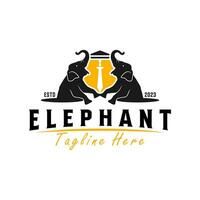 olifant schild illustratie logo vector