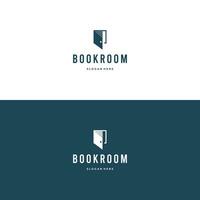 boek kamer logo ontwerp modern concept vector