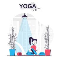 yoga opleiding geïsoleerd cartoon concept. vector