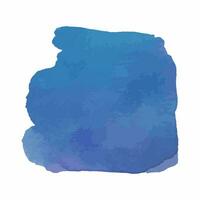 abstract waterverf hand- getrokken textuur, geïsoleerd Aan wit achtergrond, blauw waterverf structuur backdrop vector