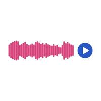 audio opname stem icoon, audio roze bijhouden of muziek- afspelen vector