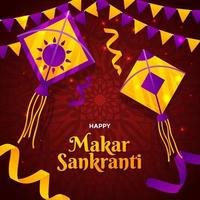 gelukkige makar sankranti-achtergrond vector