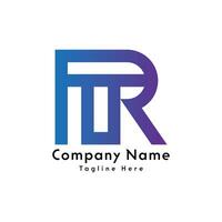 tr brief logo ontwerp icoon vector