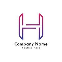 h brief logo ontwerp icoon vector