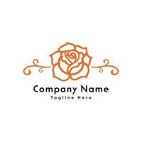 roos bloem logo ontwerp icoon vector