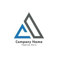 CD of dc brief driehoek vorm logo ontwerp icoon vector