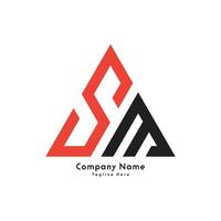 sm brief driehoek vorm logo ontwerp icoon vector