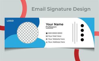 zakelijke e-mail handtekening ontwerp vector