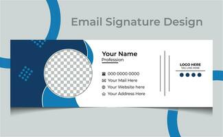 e-mailhandtekening ontwerp vector