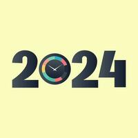 2024 logo ontwerp voorstel met een creatief modern stijl vector
