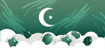 onafhankelijkheidsdag achtergrond in pakistan vector