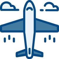 vliegtuig icoon met wolken vector