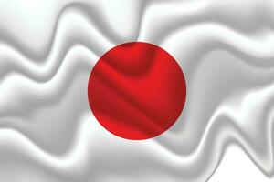 3d vector realistisch Japan vlag achtergrond