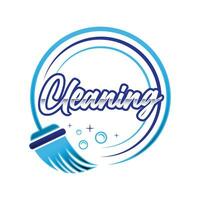 schoonmaak onderhoud logo sjabloon, schoonmaak huis logo elementen, schoon logo vector illustratie