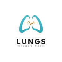 longen Gezondheid logo icoon vector illustratie ontwerp