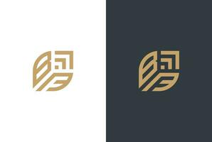 bf brief logo ontwerp Aan luxe achtergrond. fb monogram initialen brief logo concept. bf icoon ontwerp. fb elegant en professioneel brief icoon ontwerp. vector