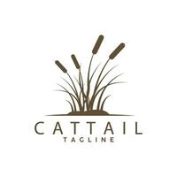 cattail logo ontwerp vector gemakkelijk illustratie symbool sjabloon