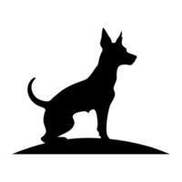 een eng hond vector silhouet vrij