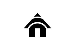 brief een huisje logo ontwerp sjabloon vector